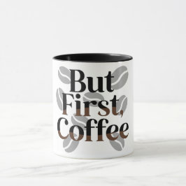 Caneca Creative "But First, Coffee" Typography Mug