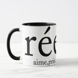 Caneca crée aime prie 