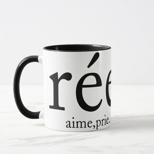 Caneca crée aime prie  (Esquerda)
