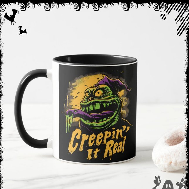 Caneca Creepin’ It Real  | ExDesigner | Halloween (Criador carregado)