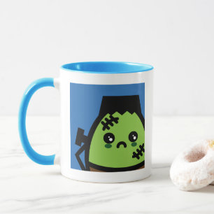 Caneca Creepy Egg Frankenstein Halloween Adicionar o se