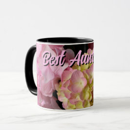 Caneca Creme rosa Hydrangeas amarelas cor-de-rosa flor Me