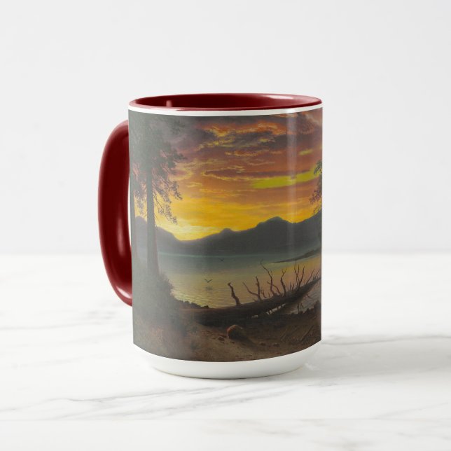 Caneca Crepúsculo, Lake Tahoe, c.1870s (óleo em canvas) (Frente Esquerda)