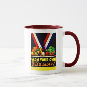 Caneca Cresça seus próprios - seja certo! Segunda guerra