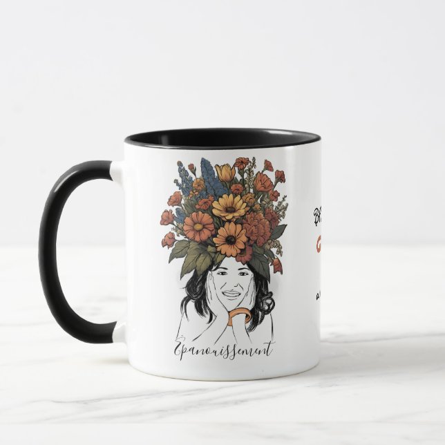 Caneca Crescimento Radiante: Empoderamento Feminino (Esquerda)