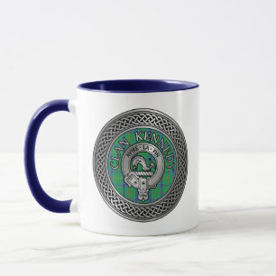 Caneca Crest e Nó Tartan do Clã Kennedy
