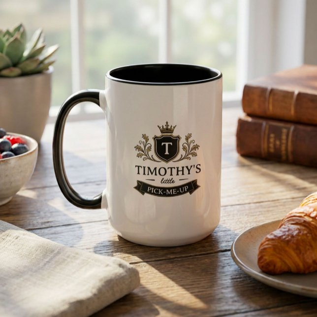 Caneca Crest personalizado Pequeno estímulo engraçado Dia (Criador carregado)