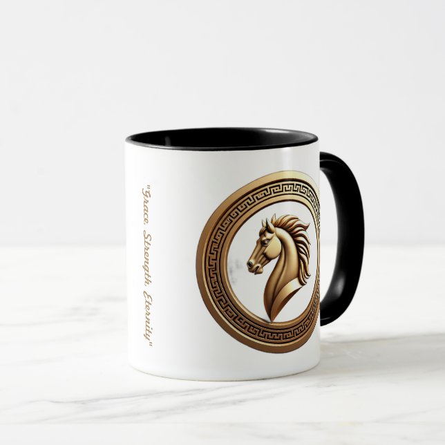 Caneca "Crestas de Cavalo Majestoso" (Frente Esquerda)