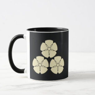 Caneca Crestes Kamon Clã Akizuki Vintage Oriental Japonês