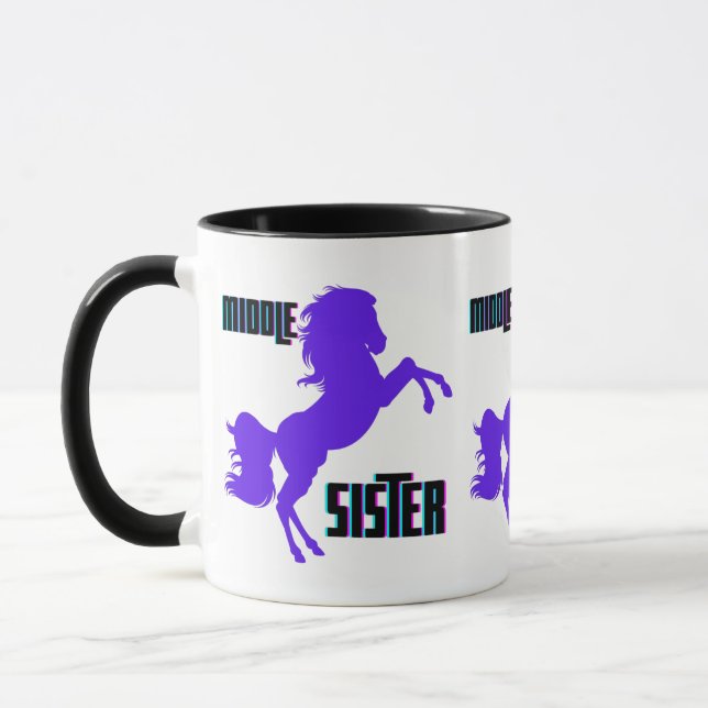 Caneca Criação de Pônei Roxo da Irmã do Meio (Esquerda)