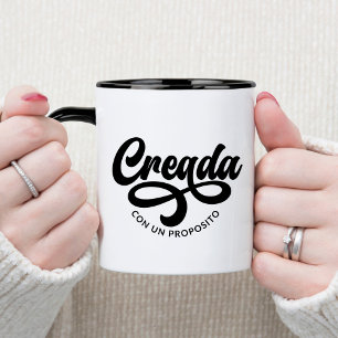 Caneca Criada Com Um Propósito Café Cristão Espanhol