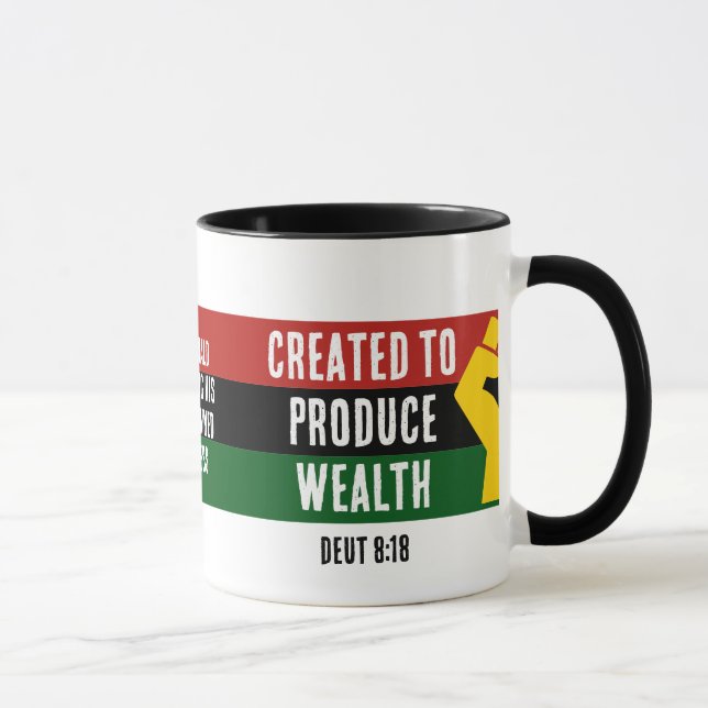Caneca CRIADO A PRODUZIR WEALTH Black-Ownership Business (Direita)