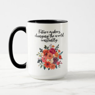 Caneca Criadores de Futuro Mudando o Mundo Educador Desig