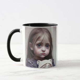 Caneca Criança Assustadora com Boneca Halloween Sinistro