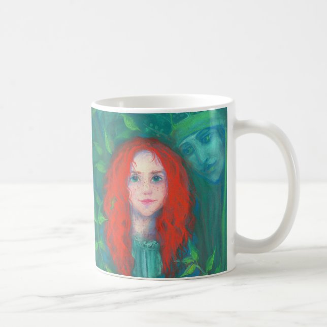 Caneca Criança da floresta, menina cabeleira vermelha, to (Direita)