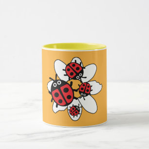 Caneca Crianças Cachorros, família de pássaros Largos