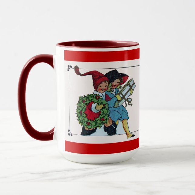CANECA CRIANÇAS COM PRESENTES DE NATAL (Esquerda)