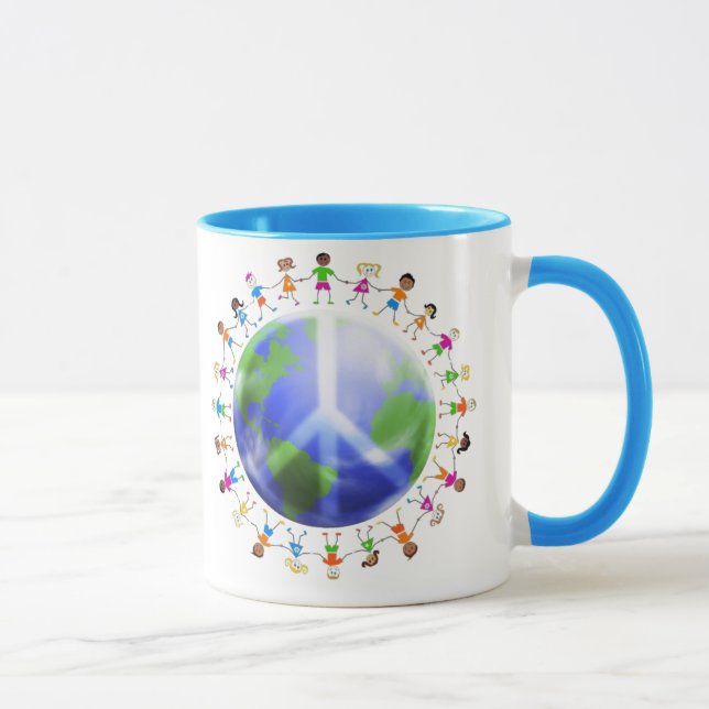 Caneca Crianças da paz de mundo (Direita)