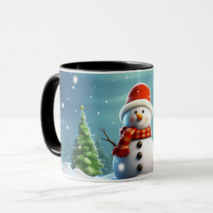 Caneca Crianças felizes e bonitas Meninas Inverno Neve