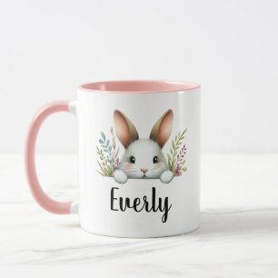 Caneca Crianças Páscoa Mug Girls Páscoa Gift Nome Persona