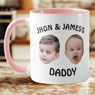 Caneca Crianças Personalizadas Cara de Bebê   2 Fotografi