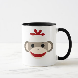 Caneca Crianças Personalizadas Sock Monkey Mug