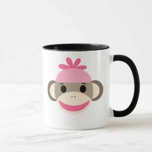 Caneca Crianças Personalizadas Sock Monkey Mug