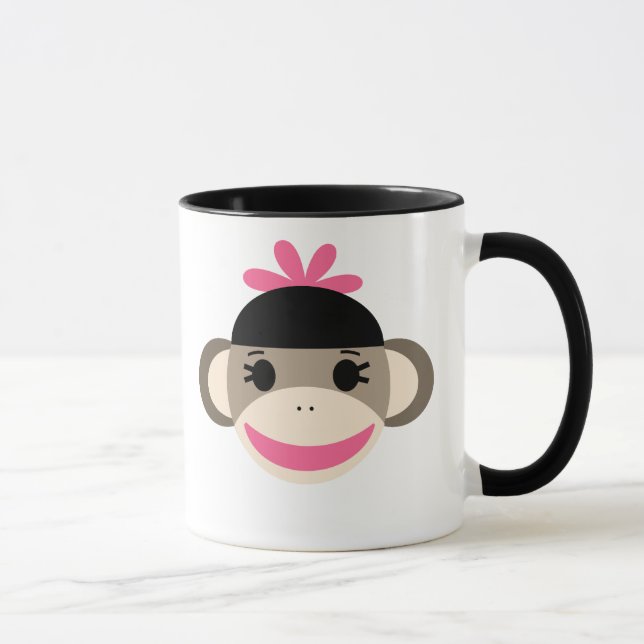 Caneca Crianças Personalizadas Sock Monkey Mug (Direita)