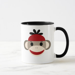 Caneca Crianças Personalizadas Sock Monkey Mug