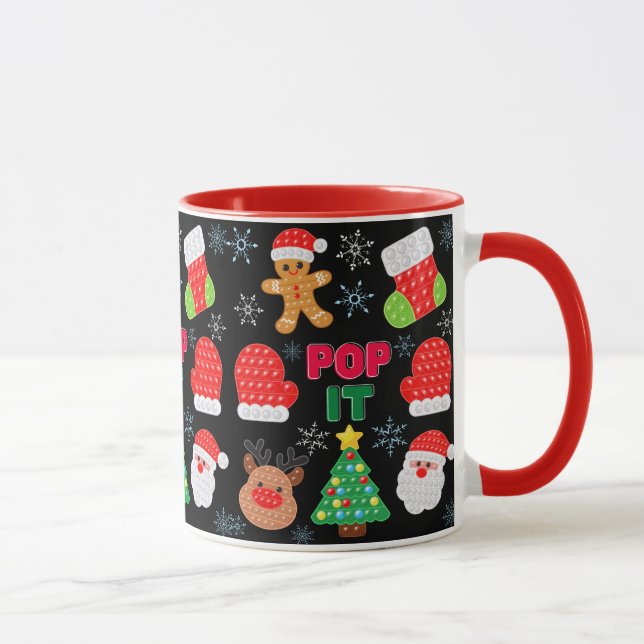 Caneca Crianças Pop De Natal Papais noeis De Bolha (Direita)