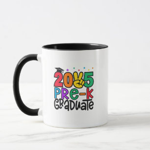 Caneca Crianças Pré-K Formando 2025 Graduação da Pré-esco
