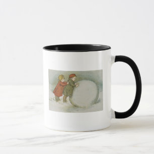 Caneca Crianças que rolam Snowballs