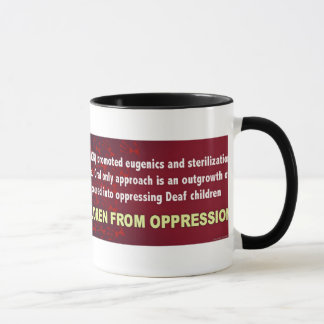 Caneca Crianças surdas livres da opressão