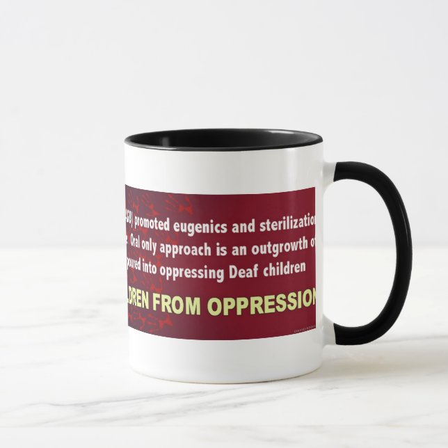 Caneca Crianças surdas livres da opressão (Direita)