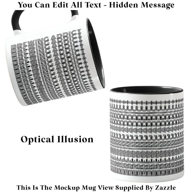 Caneca Criando Mensagem Oculta de Viciado Novidade Engraç (Criador carregado)