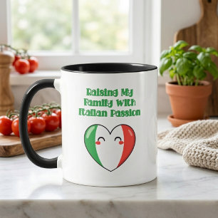 Caneca Criando Minha Família Com Paixão Italiana Design