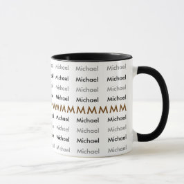 Caneca criar um padrão elegante de nome