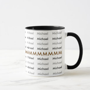 Caneca criar um padrão elegante de nome