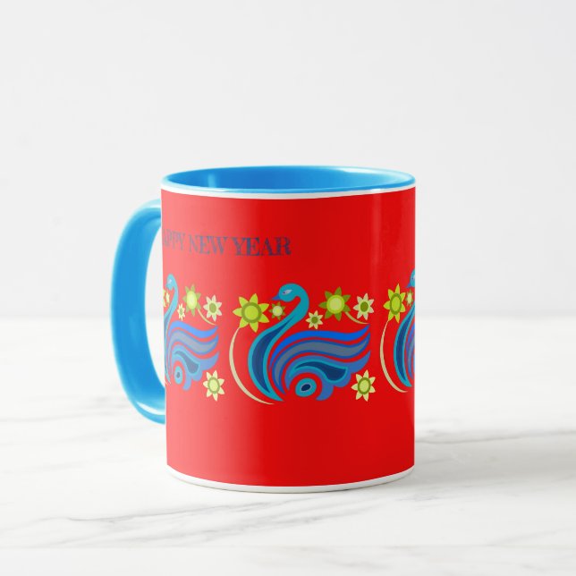 CANECA CRIATIVA DE FLOR DE PÁSSARO PARA PRESENTE A (Frente Esquerda)