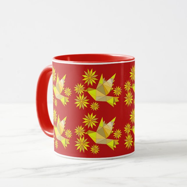 CANECA CRIATIVA DE PÁSSARO PARA PRESENTEAR QUALQUE (Frente Esquerda)