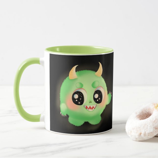 Caneca Criatura de Monstro Amiga do felpudo (Com Donut)