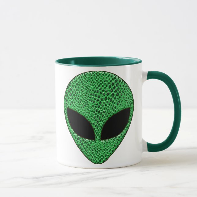 Caneca Criatura Reptiliana Alienígena Verde (Direita)