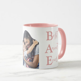 Caneca Crie a sua melhor tia Ever BAE Fotografia rosa