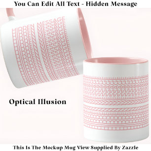 Caneca Crie a Sua Própria Mensagem Escondida Personalizad