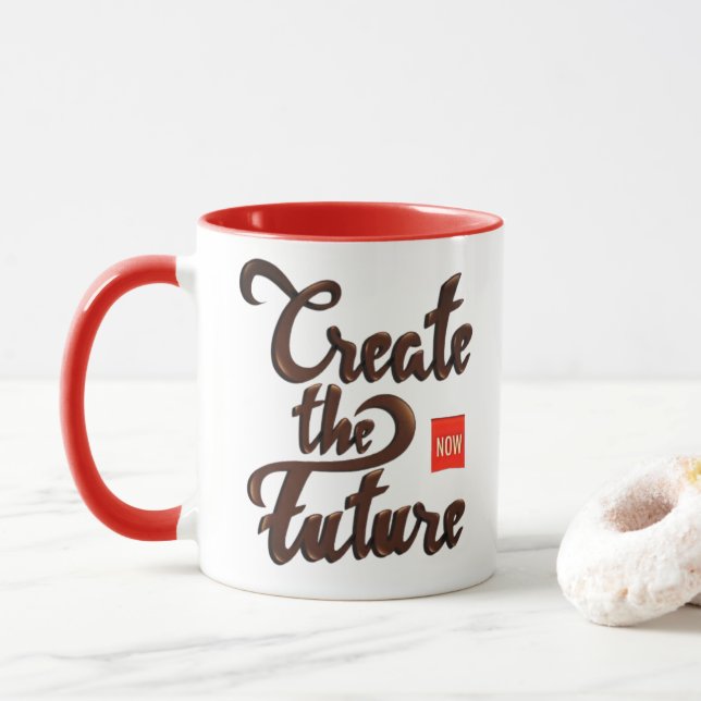 Caneca Crie O Futuro Agora - Vintage Cote (Com Donut)