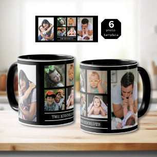 Caneca Crie o nome da sua família 6 Colagem de Fotografia