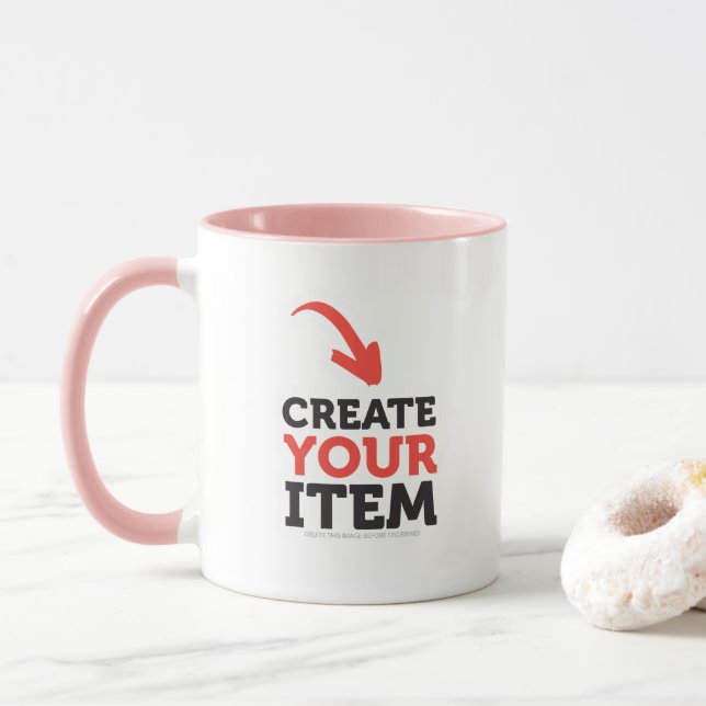 Caneca CRIE-O-SEU DIY Design personalizado despedida de s (Com Donut)