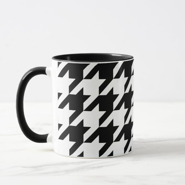 Caneca Crie o seu próprio Houndstooth grande (Esquerda)