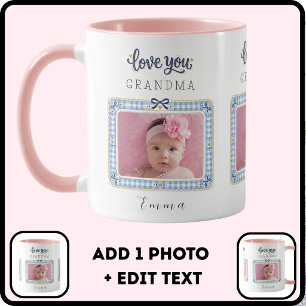Caneca Crie Seu Próprio Amor Você Avó Foto Fofo Preppy