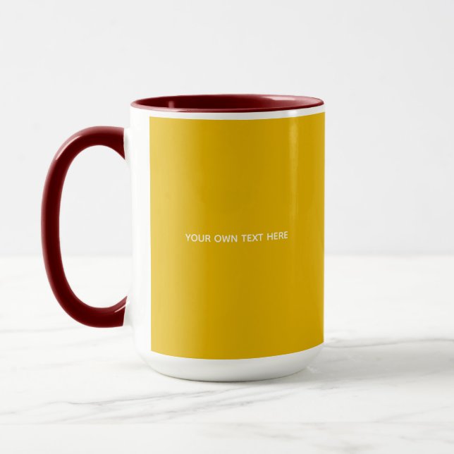 Caneca Crie Seu Próprio Design Amarelo Personalizado (Esquerda)